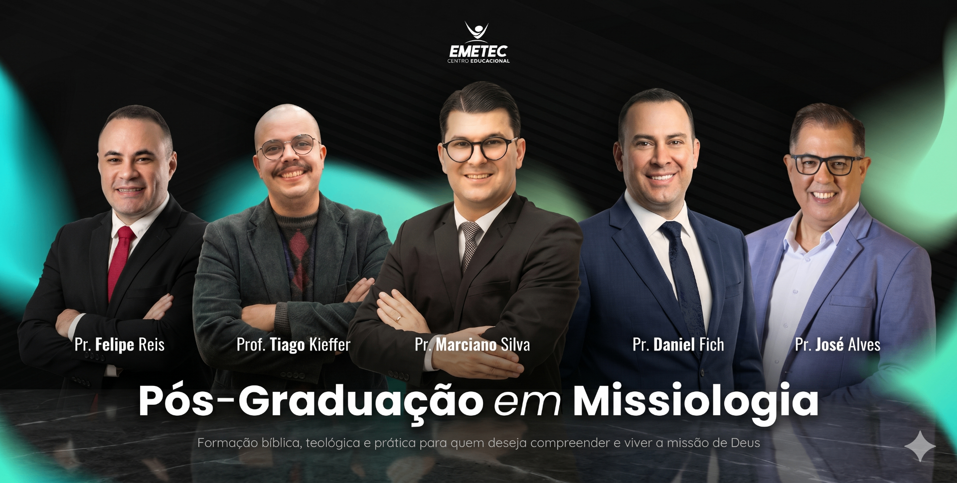 Os 5 professores da Pós-Graduação em Missiologia